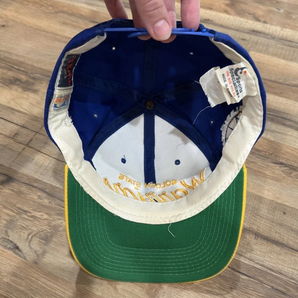 Vintage Golden State Warriors Sports Specialties Snapback Hat NBA The Twill Blue